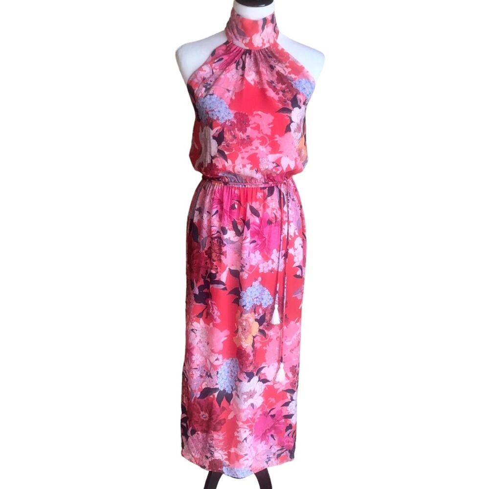Cara Cara Allison maxi length halter neck Kentucky Derby dress sz 8